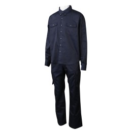 D325   訂做工業制服   設計長袖工作服  雙胸袋   物業管理公司行業 寶藍色 D325   訂做工業制服   設計長袖工作服  雙胸袋   物業管理公司行業 寶藍色